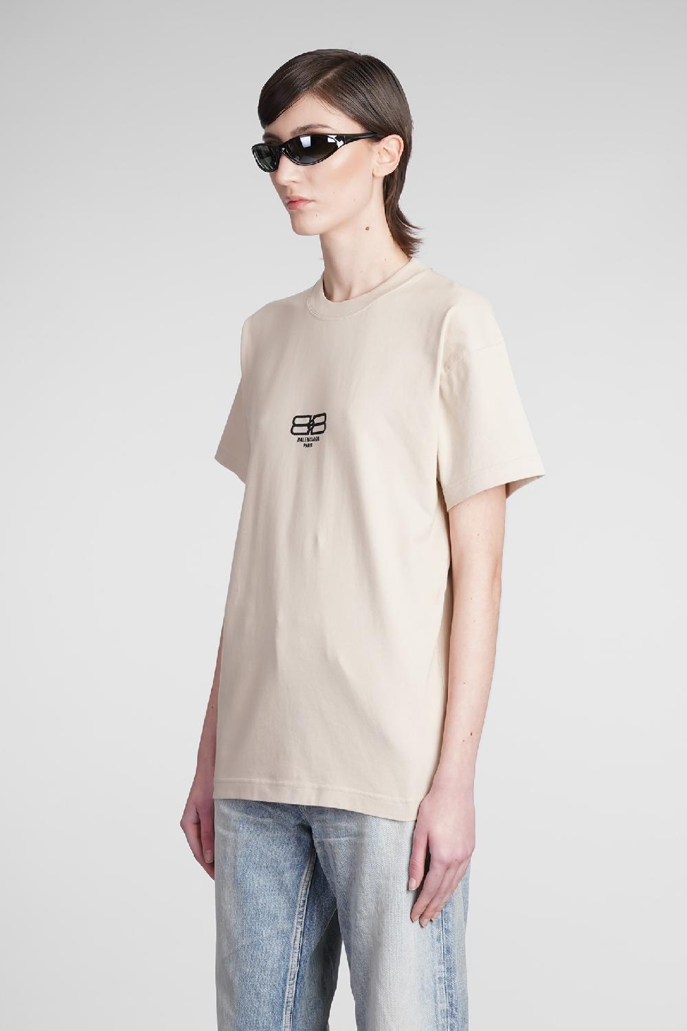Deliberti Balenciaga T-shirt in cotone beige cod. 371692 - Deliberti The Luxury Shopping 50% di sconto per tempo limitato