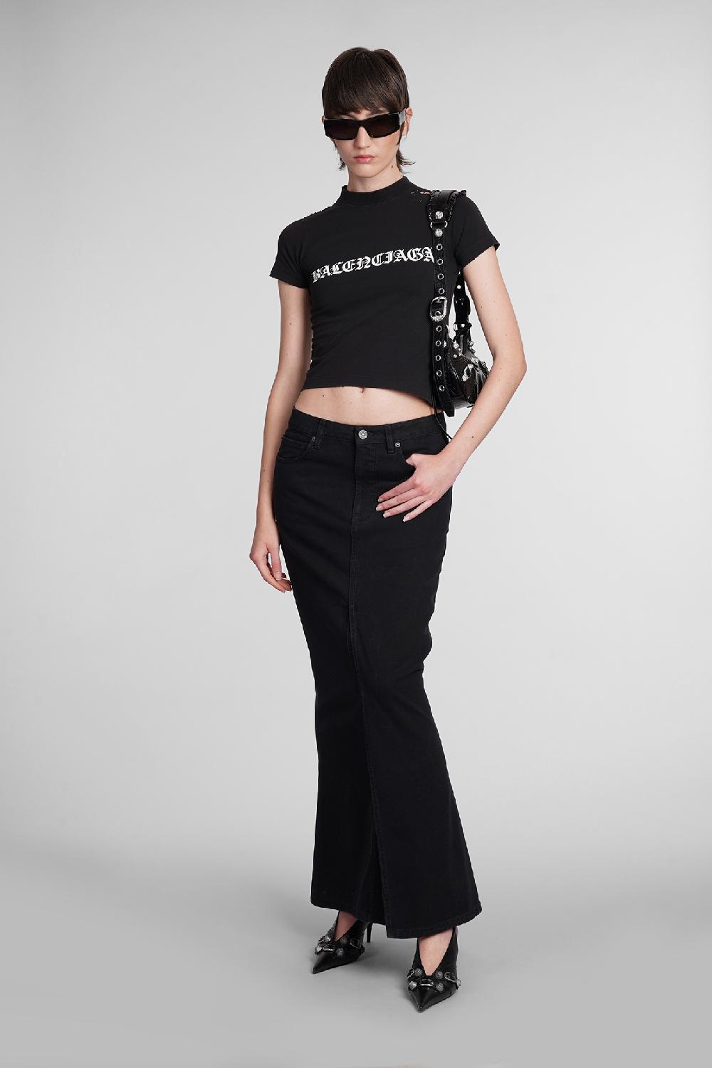 Deliberti Balenciaga T-shirt in cotone nero cod. 398909 - Deliberti The Luxury Shopping 2025