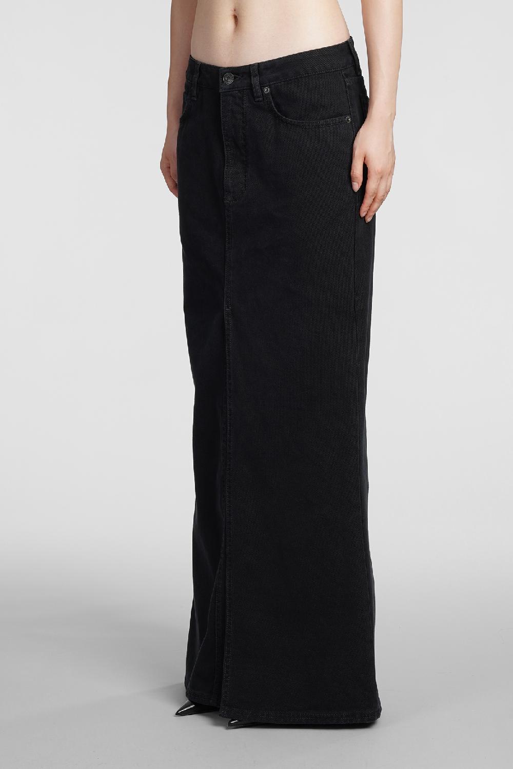 Deliberti Balenciaga Gonna in cotone nero cod. 383720 - Deliberti The Luxury Shopping Italy