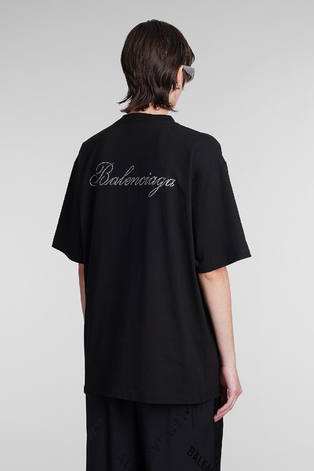 Deliberti Balenciaga T-shirt in cotone nero cod. 393398 - Deliberti The Luxury Shopping Italia