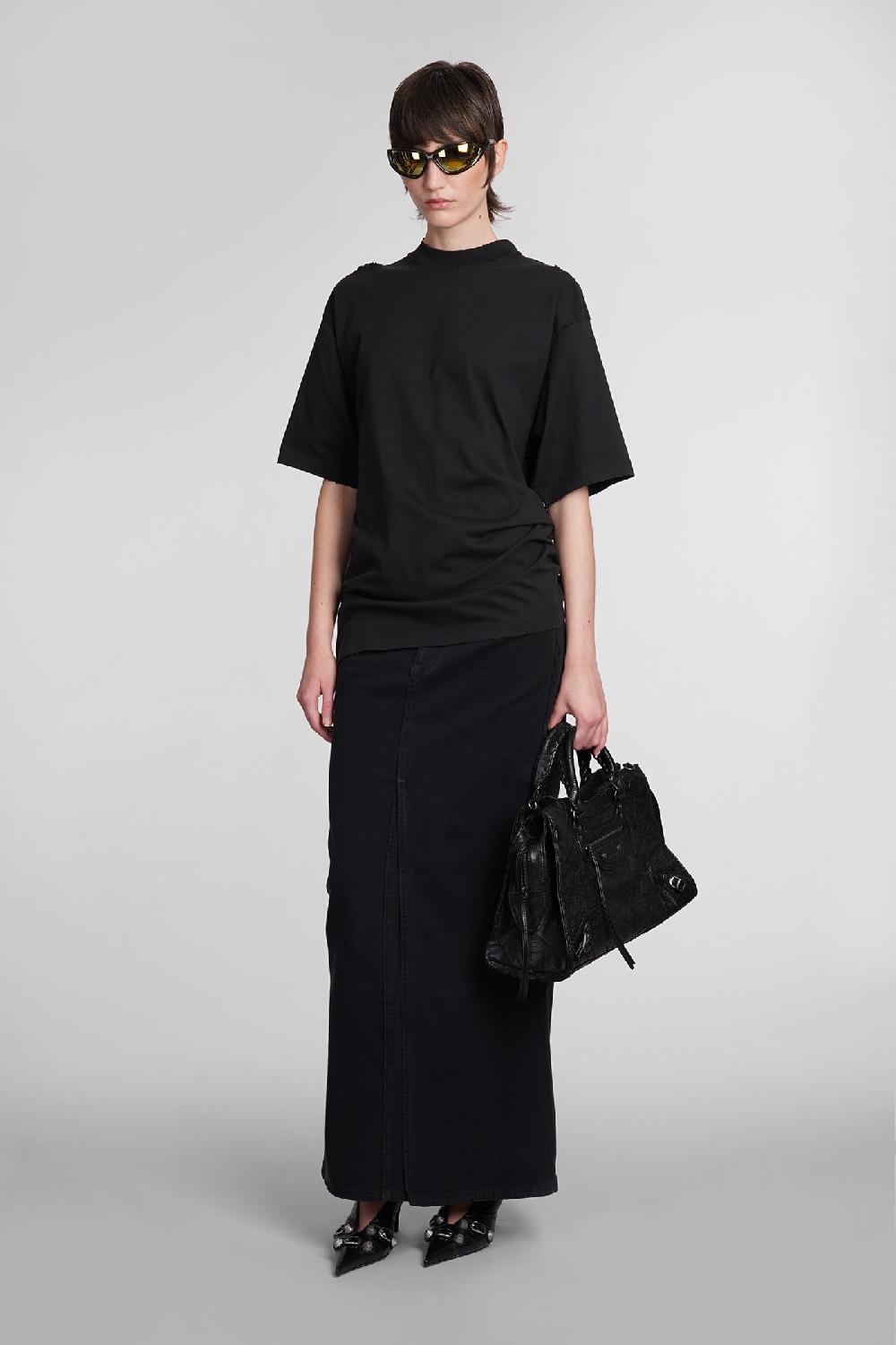 Deliberti Balenciaga T-shirt in cotone nero cod. 398910 - Deliberti The Luxury Shopping In Linea