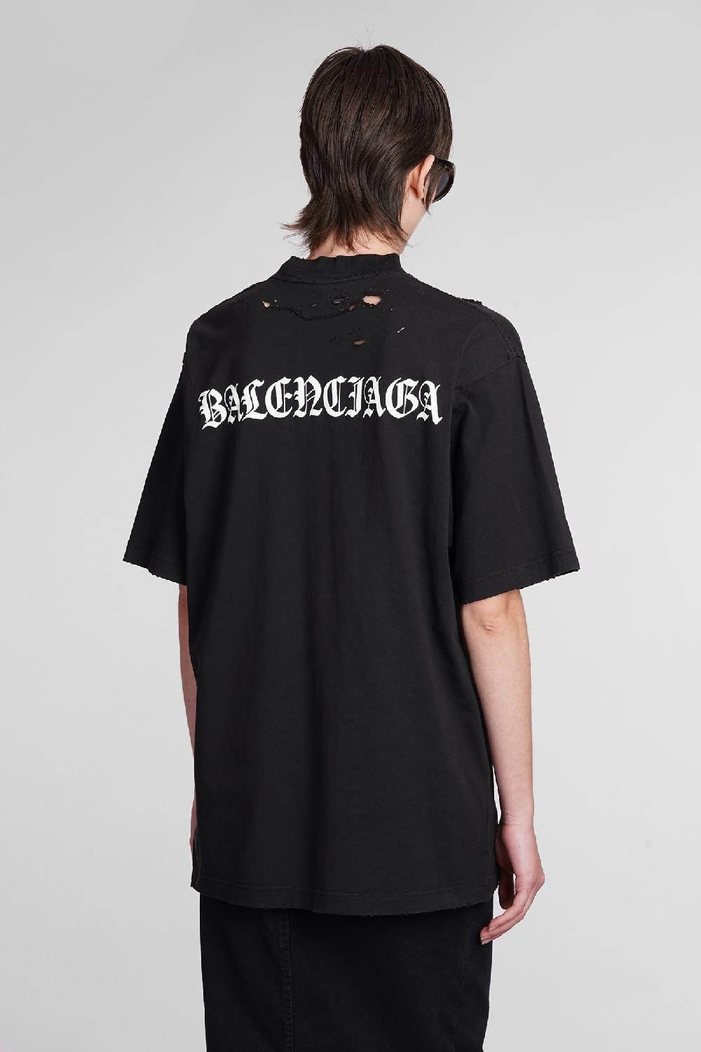 Deliberti Balenciaga T-shirt in cotone nero cod. 398910 - Deliberti The Luxury Shopping In Linea