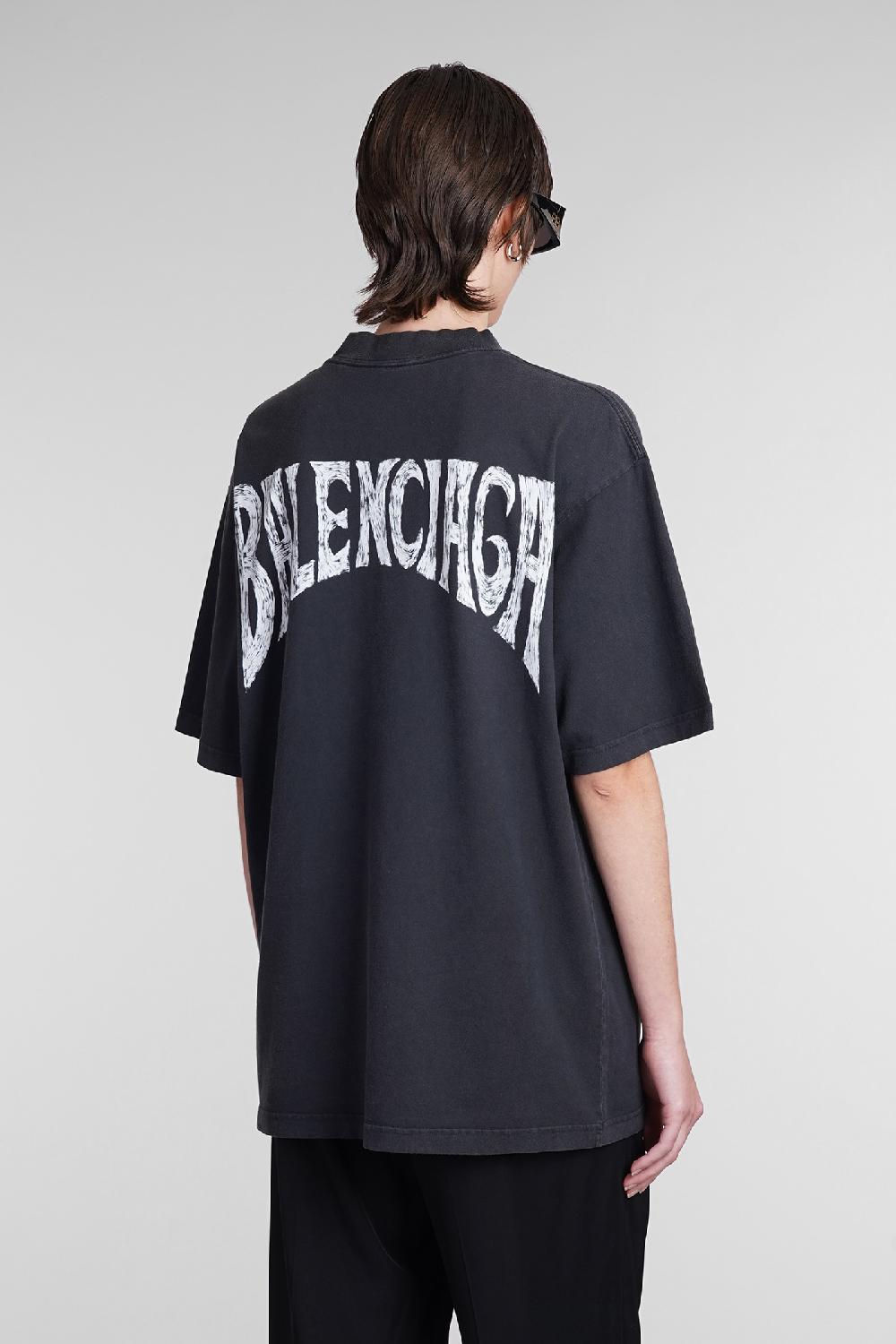 Deliberti Balenciaga T-shirt in cotone nero cod. 393402 - Deliberti The Luxury Shopping Vendita