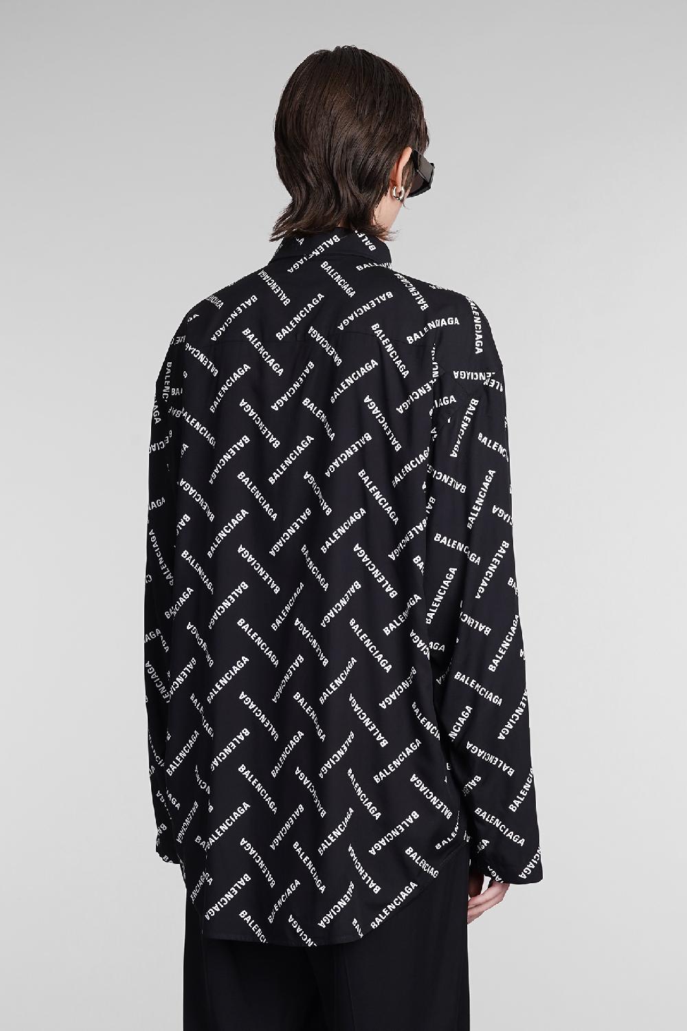 Deliberti Balenciaga Camicia in viscosa nera cod. 393396 - Deliberti The Luxury Shopping Promozione