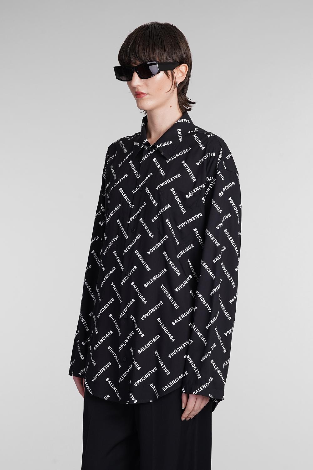 Deliberti Balenciaga Camicia in viscosa nera cod. 393396 - Deliberti The Luxury Shopping Promozione