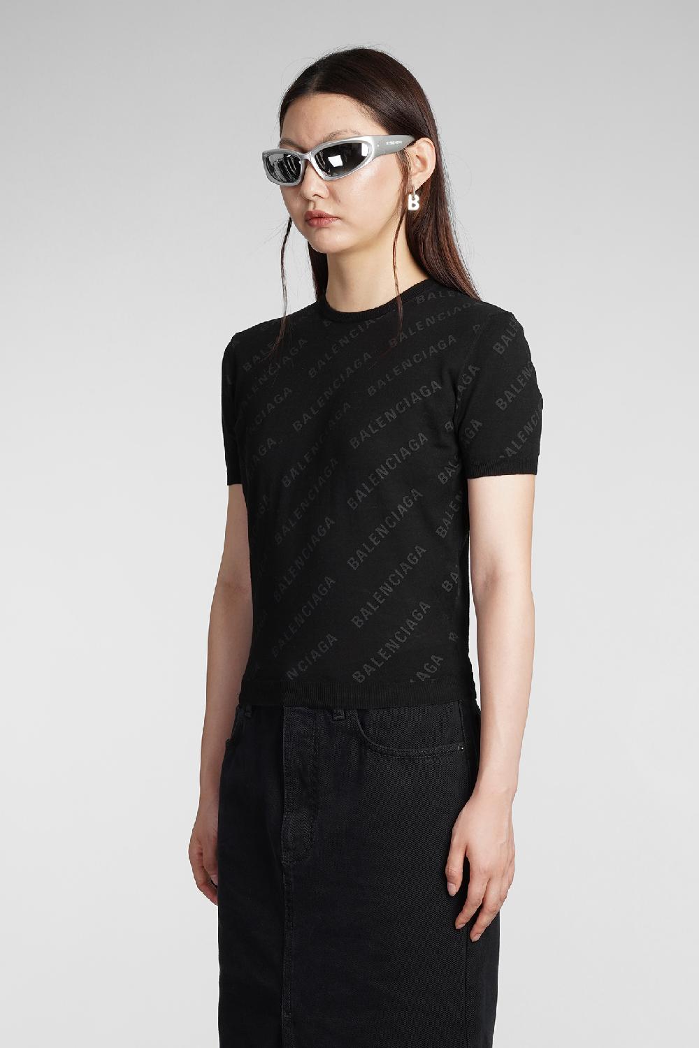 Deliberti Balenciaga Maglia in cotone nero cod. 383711 - Deliberti The Luxury Shopping Spedizione Gratuita