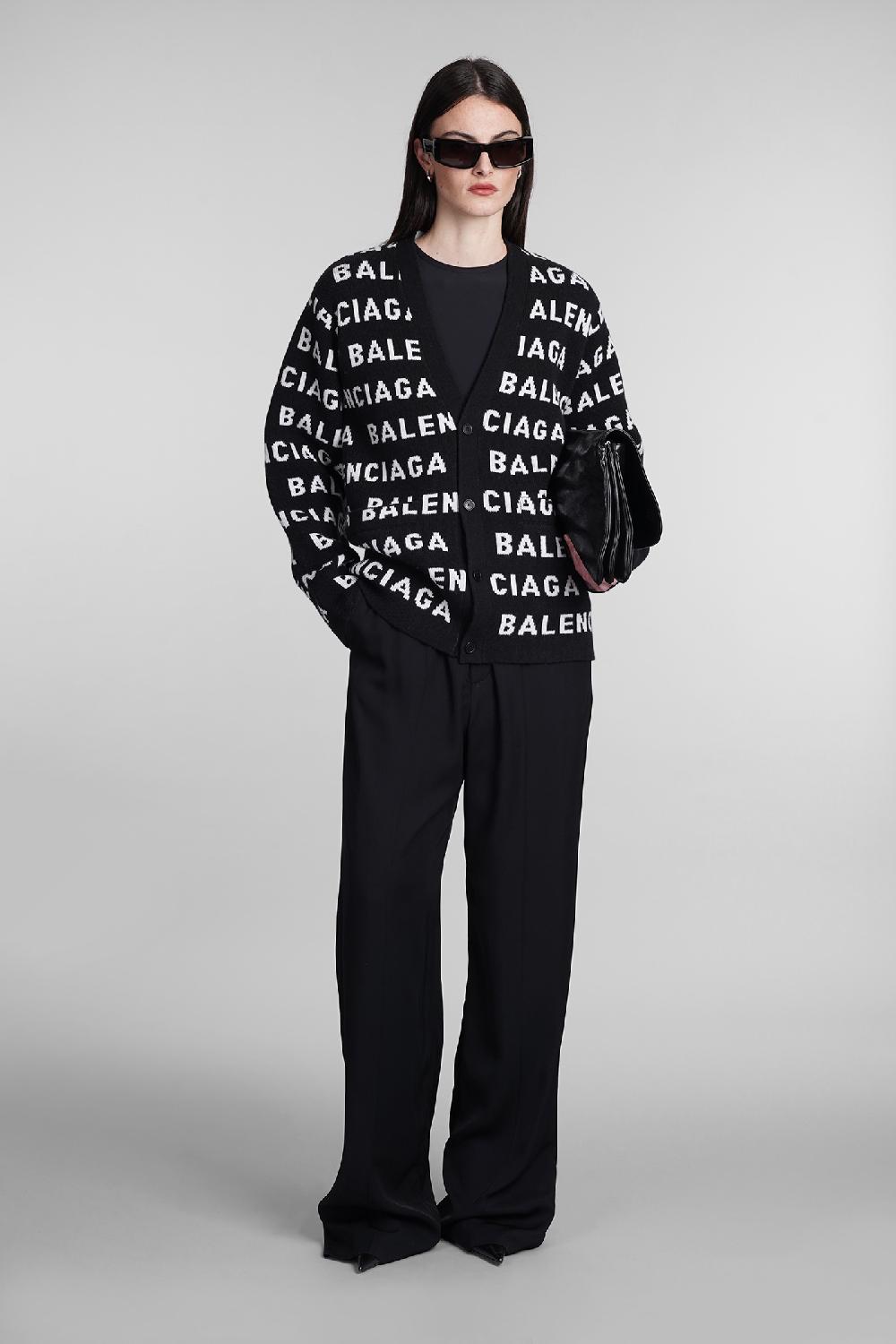 Deliberti Balenciaga Cardigan in lana nera cod. 393403 - Deliberti The Luxury Shopping Consegna Veloce