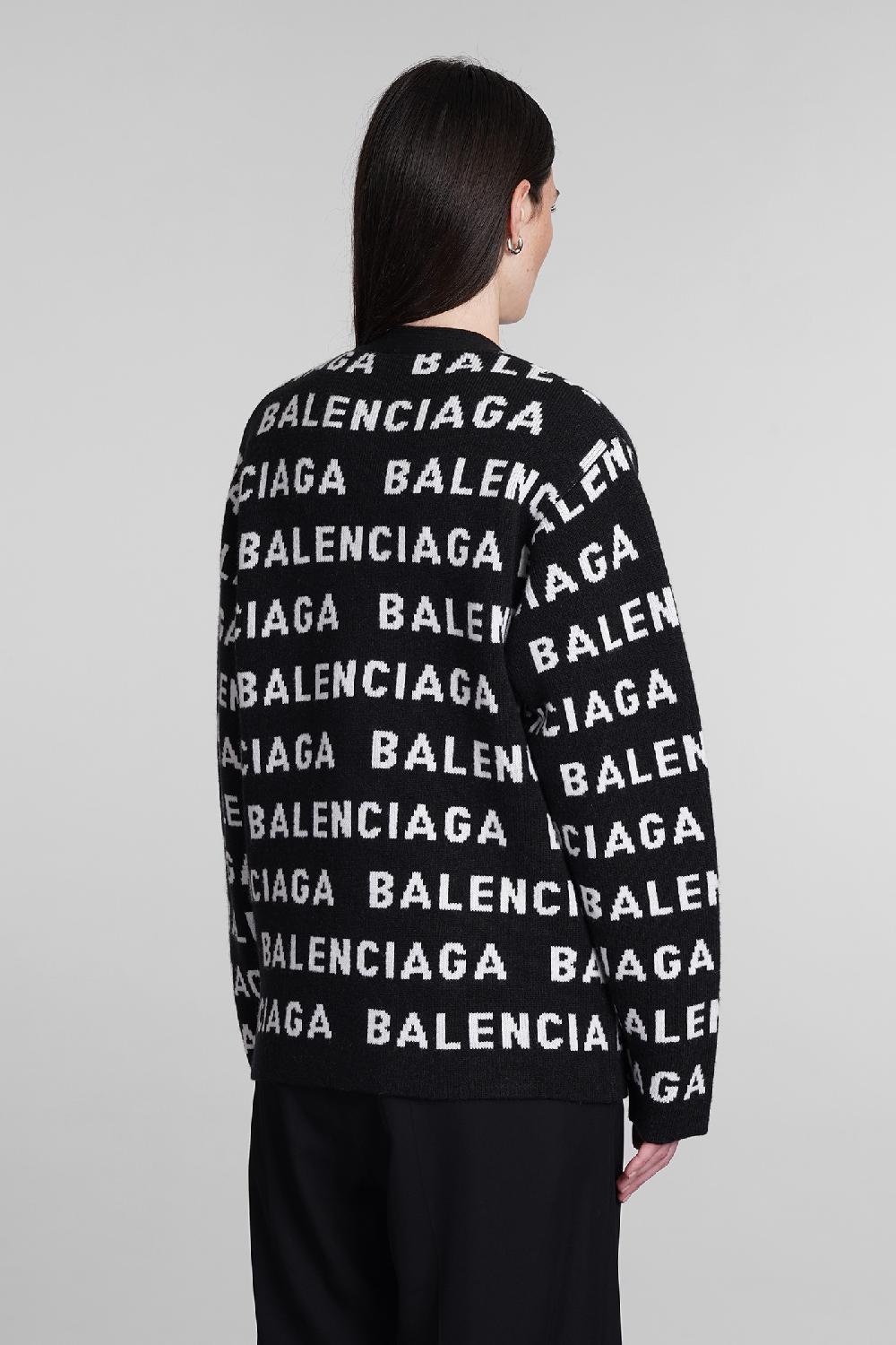 Deliberti Balenciaga Cardigan in lana nera cod. 393403 - Deliberti The Luxury Shopping Consegna Veloce