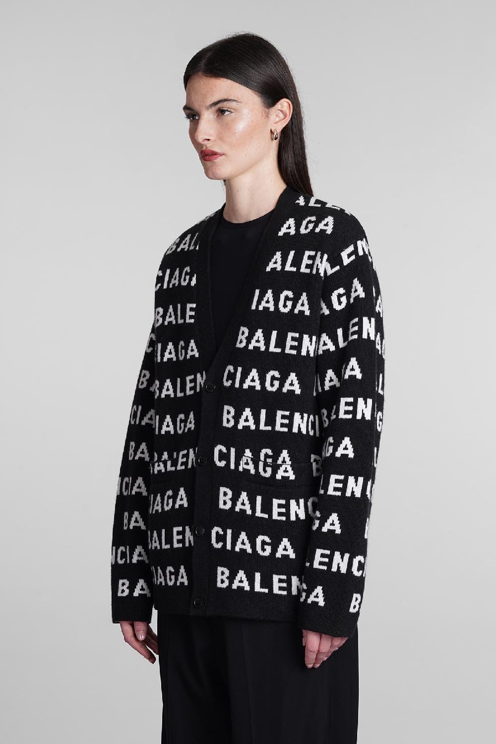 Deliberti Balenciaga Cardigan in lana nera cod. 393403 - Deliberti The Luxury Shopping Consegna Veloce