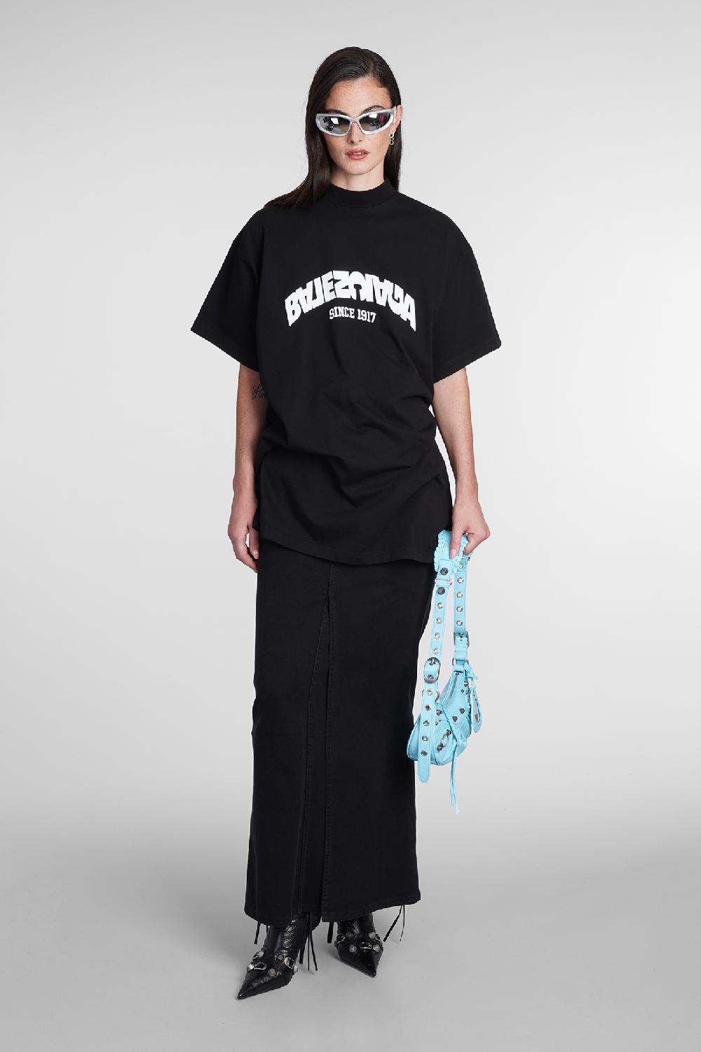Deliberti Balenciaga T-shirt in cotone nero cod. 386203 - Deliberti The Luxury Shopping Affare Del Giorno