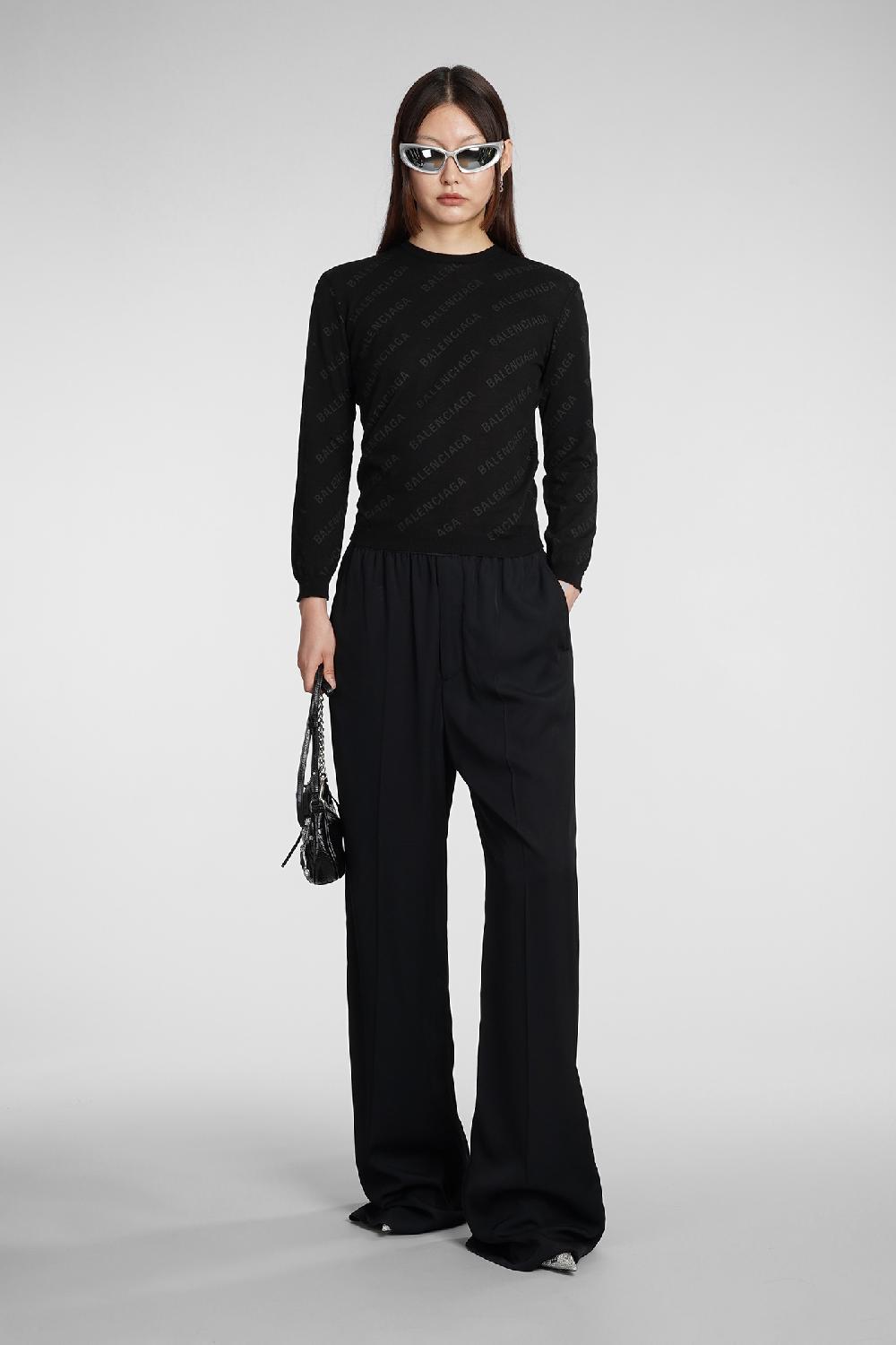 Deliberti Balenciaga Pantalone in viscosa nera cod. 383719 - Deliberti The Luxury Shopping Prezzo Ridotto