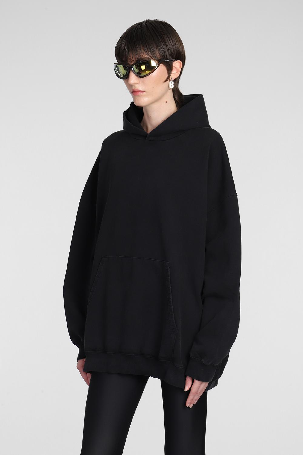 Deliberti Balenciaga Felpa in cotone nero cod. 381736 - Deliberti The Luxury Shopping Novità