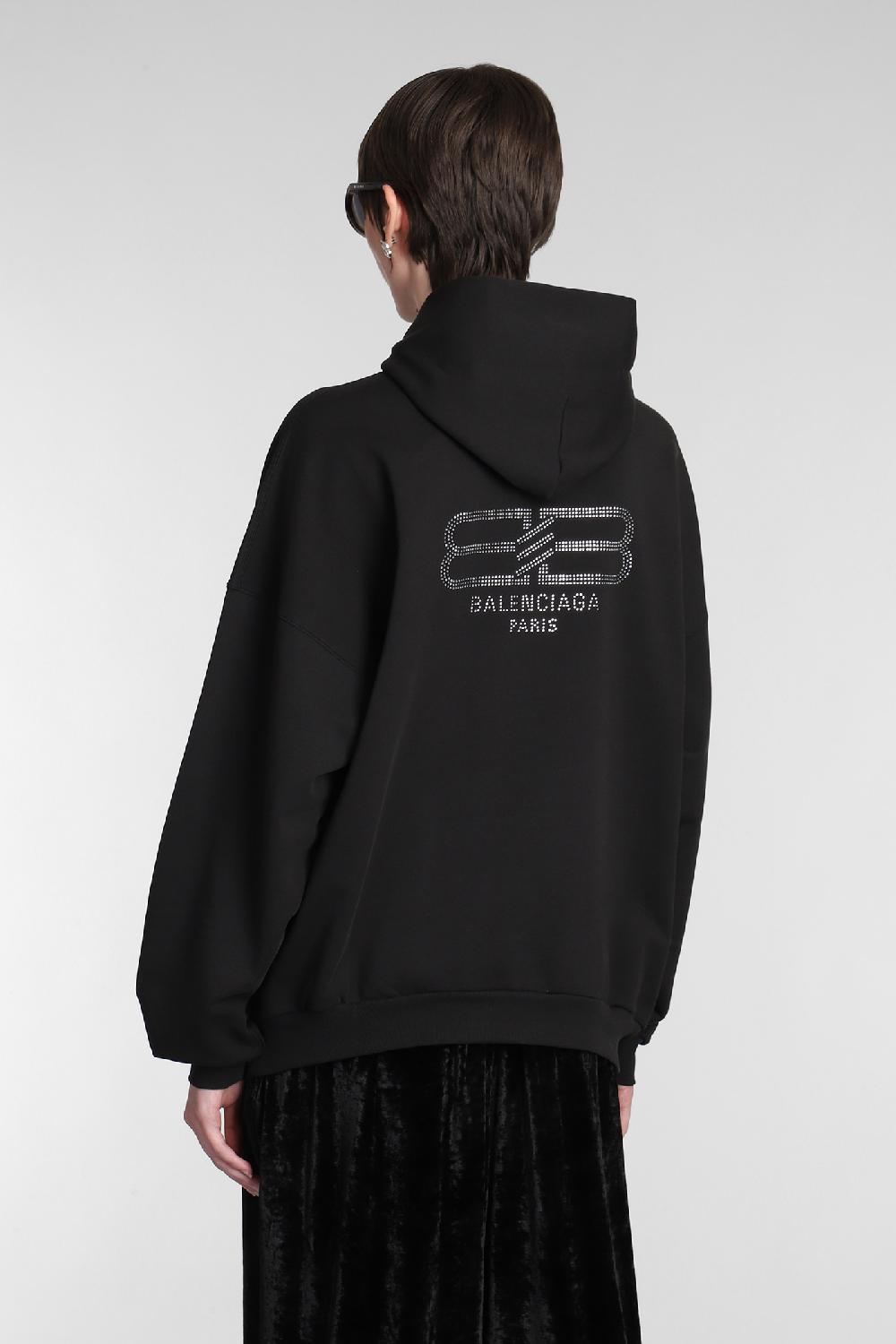 Deliberti Balenciaga Felpa in cotone nero cod. 381740 - Deliberti The Luxury Shopping Presa