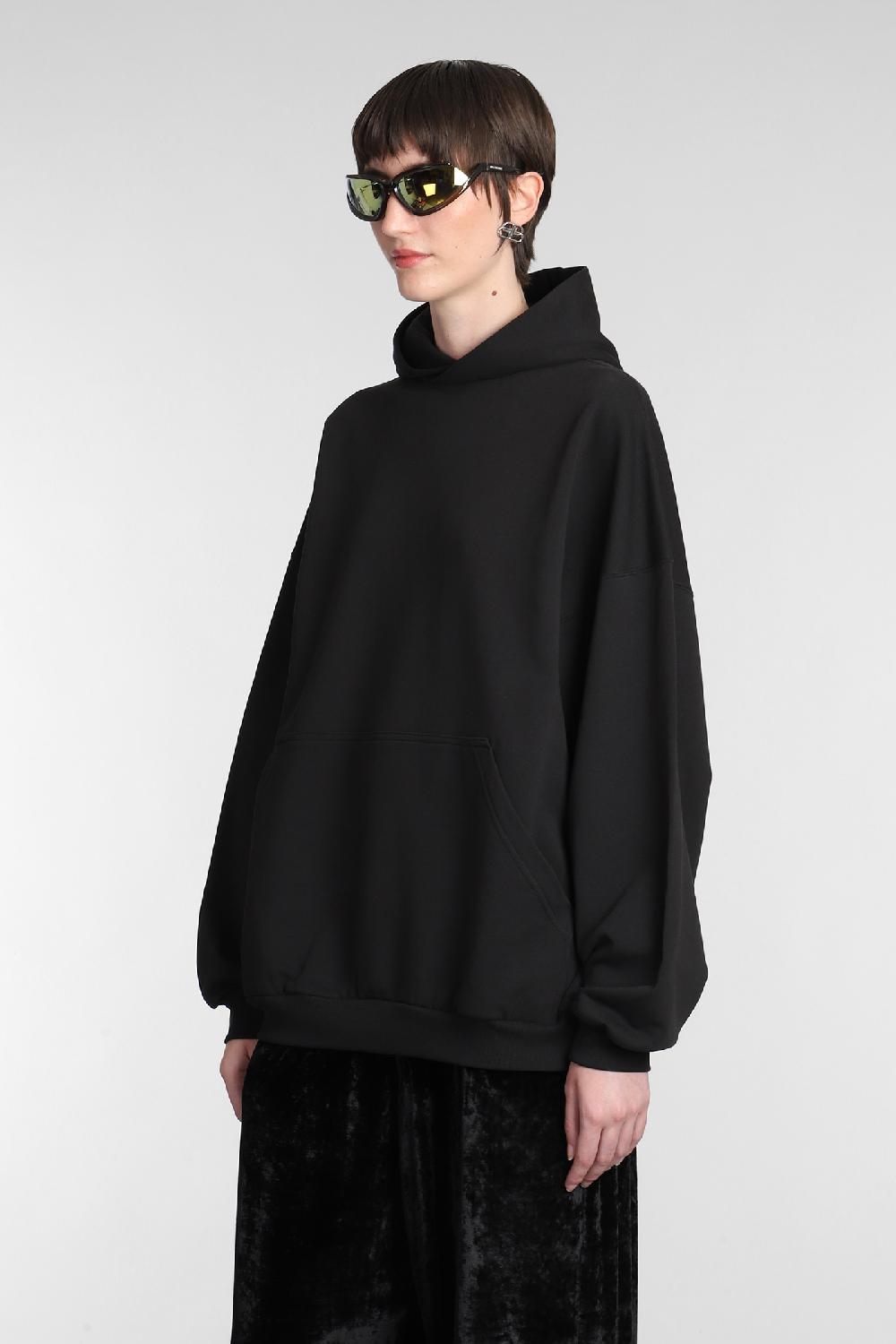 Deliberti Balenciaga Felpa in cotone nero cod. 381740 - Deliberti The Luxury Shopping Presa