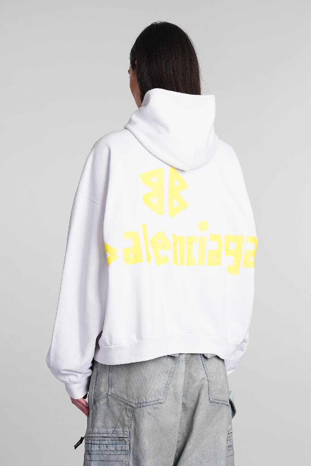 Deliberti Balenciaga Felpa in cotone bianco cod. 394989 - Deliberti The Luxury Shopping Online