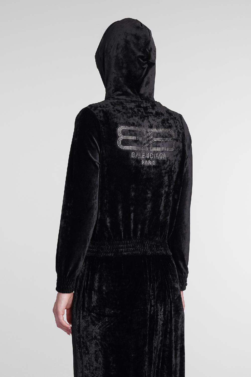 Deliberti Balenciaga Felpa in viscosa nera cod. 386190 - Deliberti The Luxury Shopping Outlet
