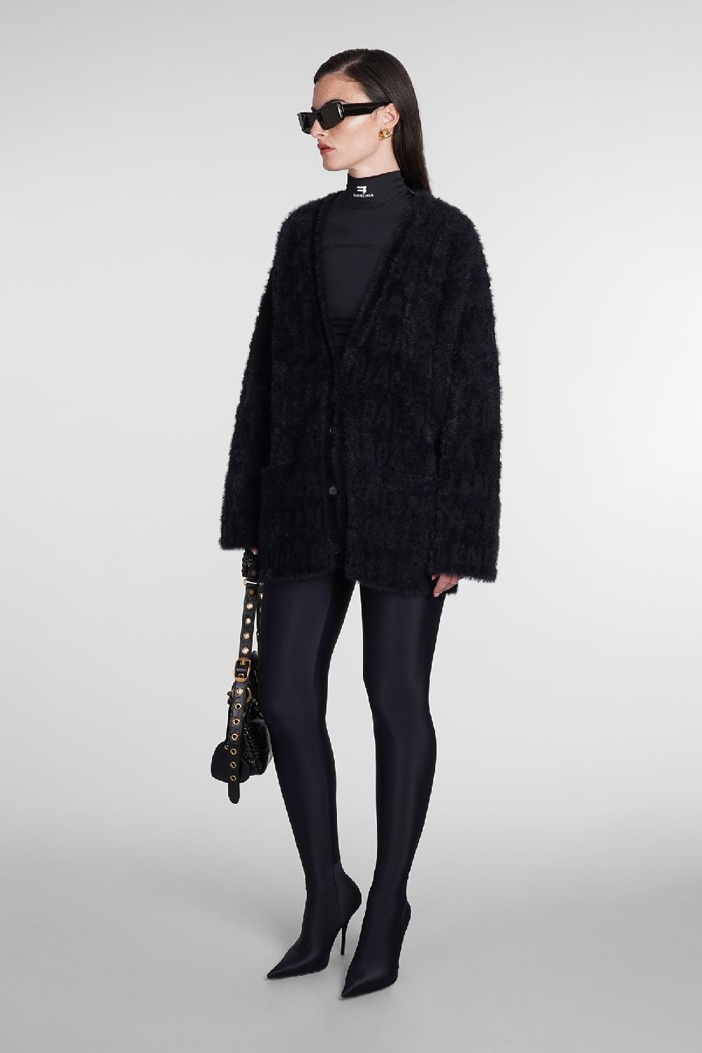 Deliberti Balenciaga Cardigan in lana nera cod. 386194 - Deliberti The Luxury Shopping In Vendita
