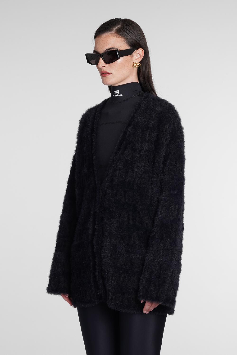 Deliberti Balenciaga Cardigan in lana nera cod. 386194 - Deliberti The Luxury Shopping In Vendita