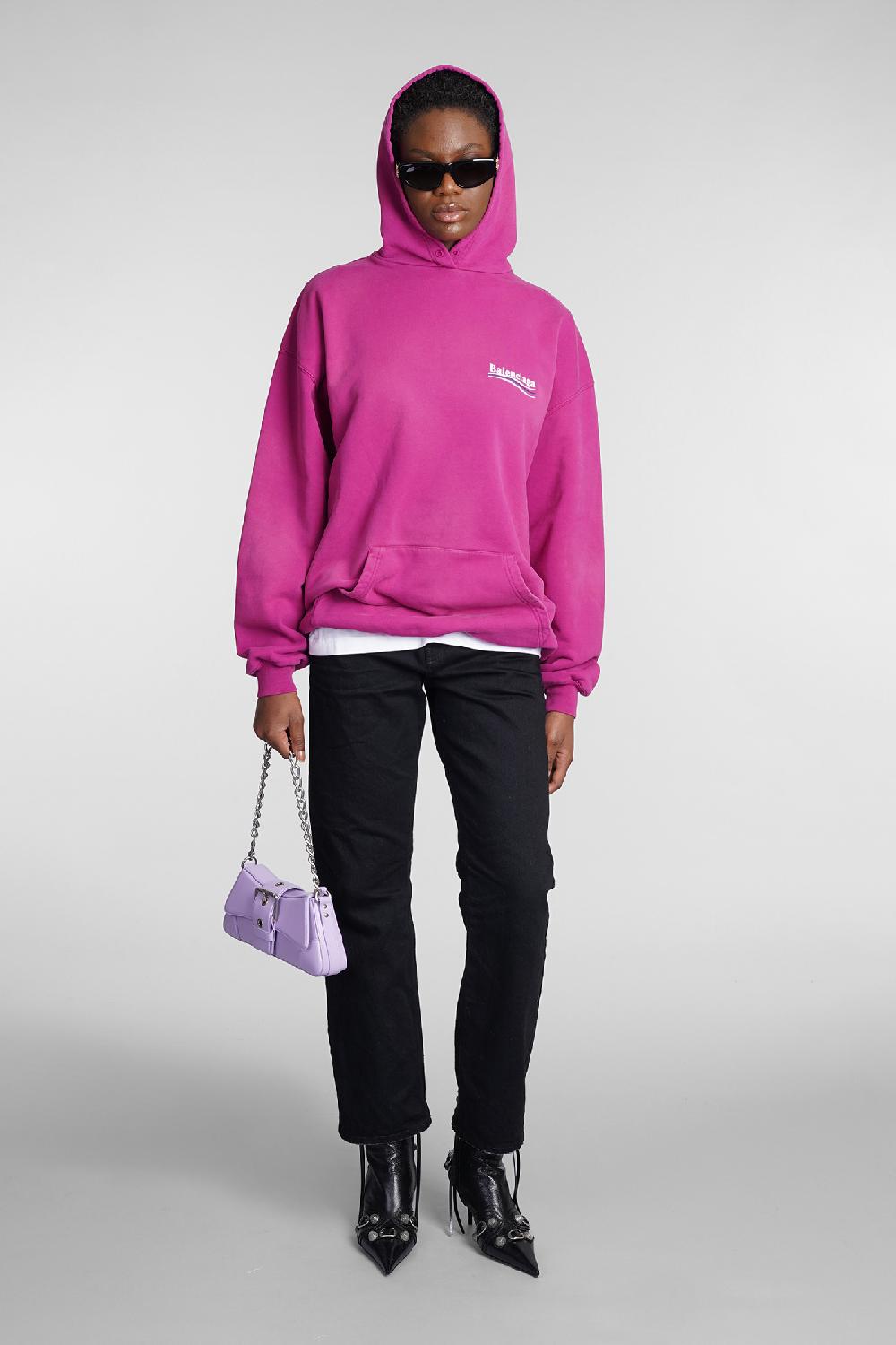 Deliberti Balenciaga Felpa in cotone rosa cod. 354291 - Deliberti The Luxury Shopping Vendita Economica