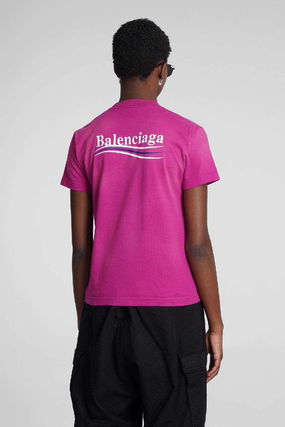 Deliberti Balenciaga T-shirt in cotone rosa cod. 354293 - Deliberti The Luxury Shopping I Più Venduti