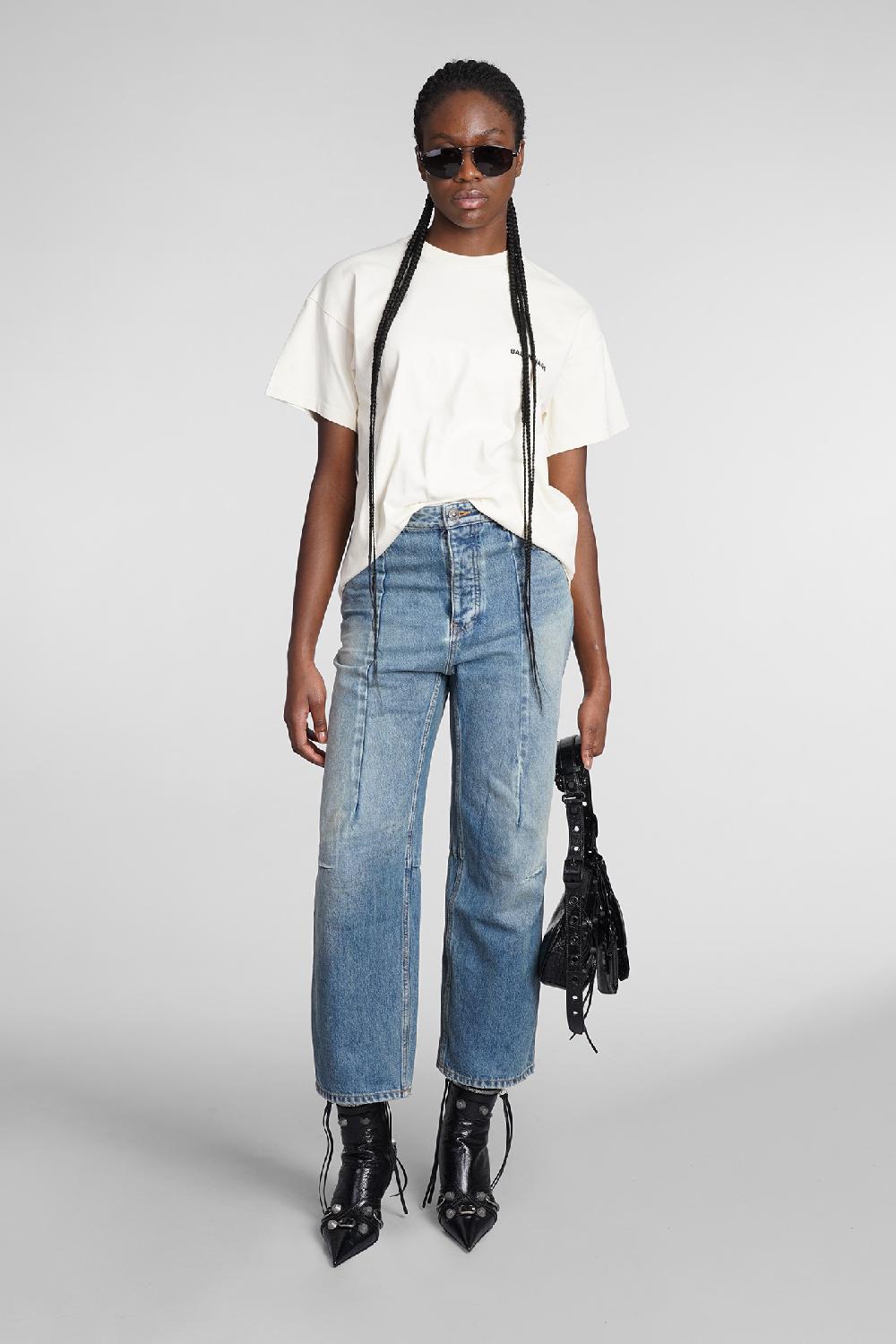 Deliberti Balenciaga T-shirt in cotone beige cod. 362934 - Deliberti The Luxury Shopping Vendite Flash