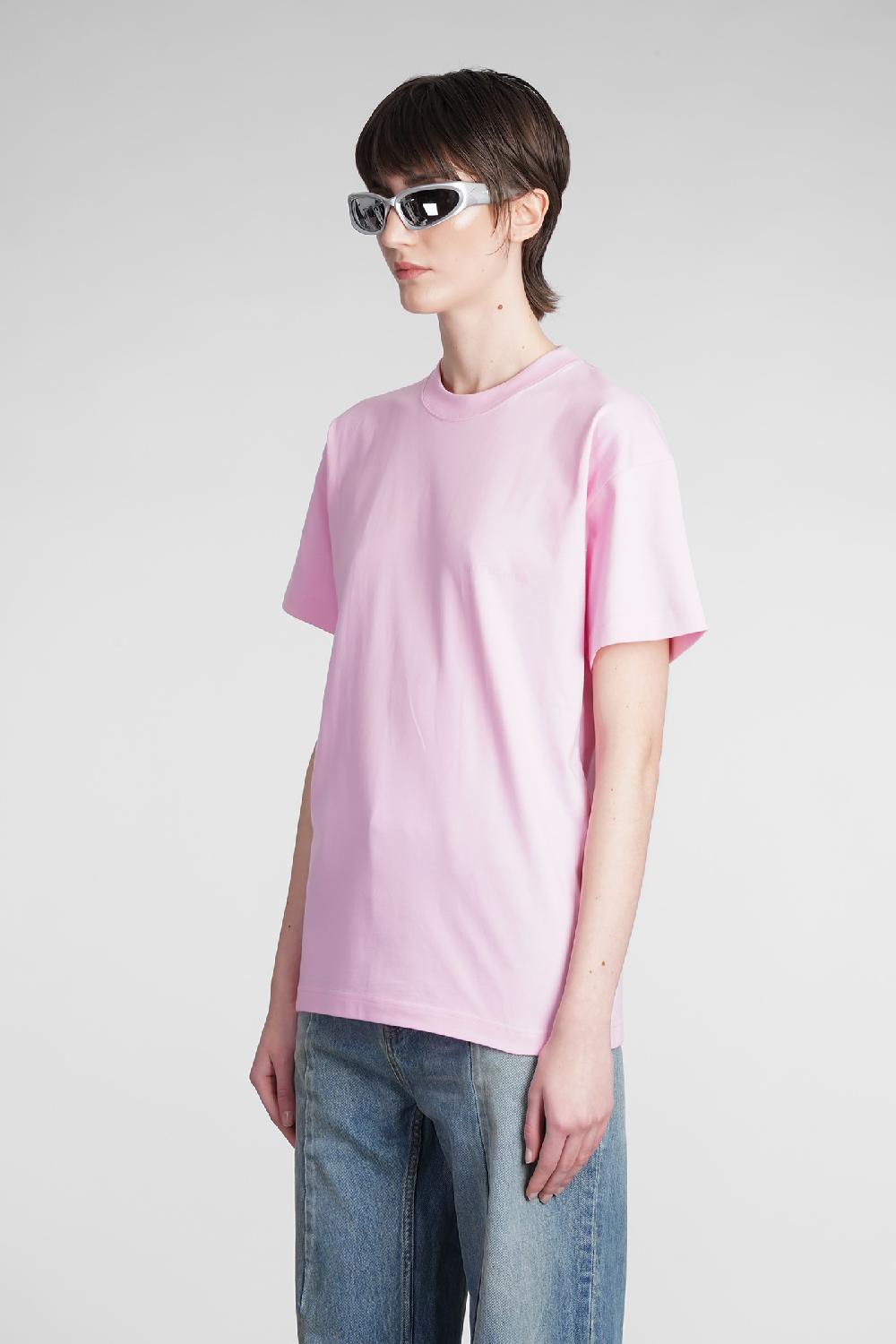 Deliberti Balenciaga T-shirt in cotone rosa cod. 375667 - Deliberti The Luxury Shopping In Saldo