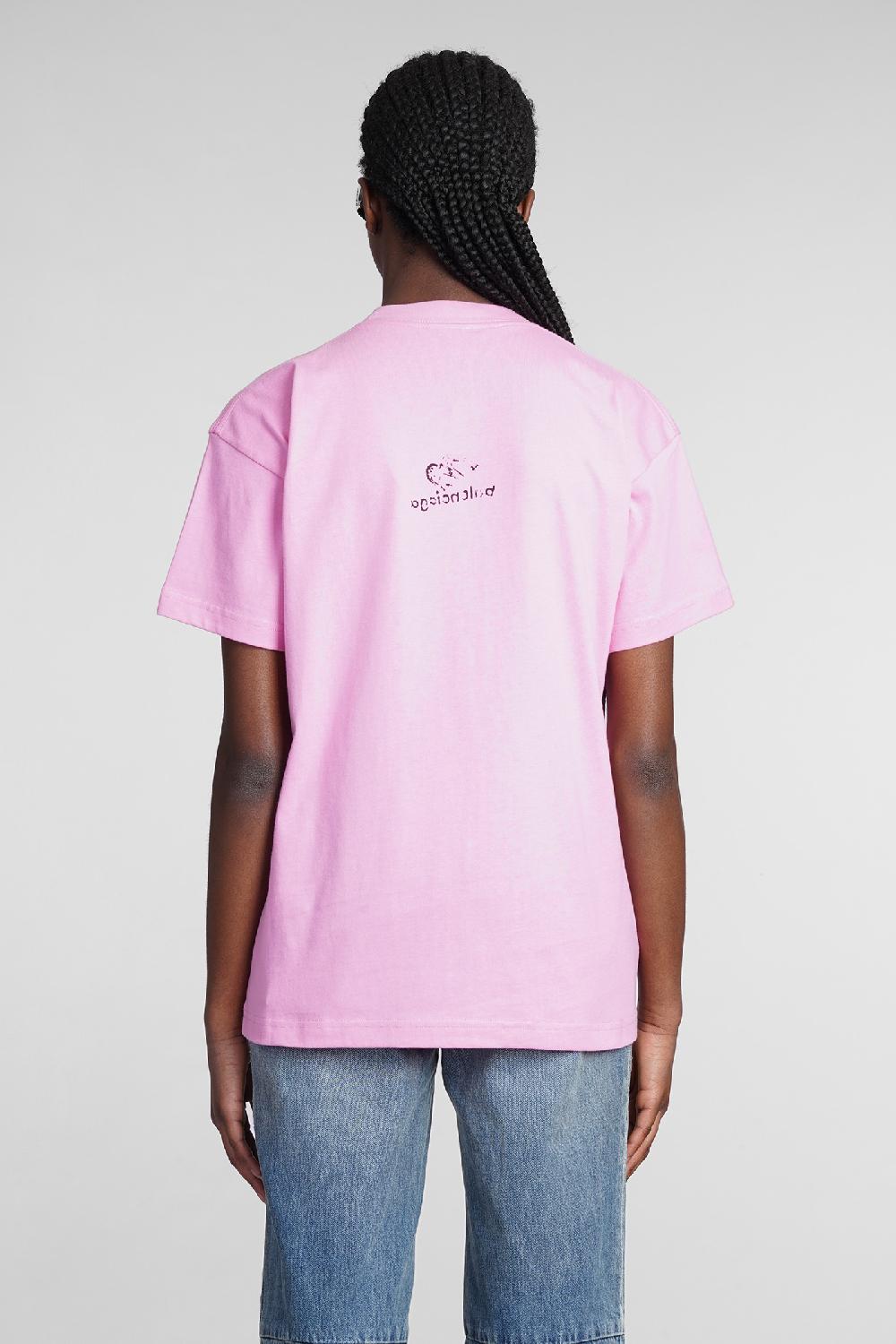 Deliberti Balenciaga T-shirt in cotone rosa cod. 362935 - Deliberti The Luxury Shopping Moda