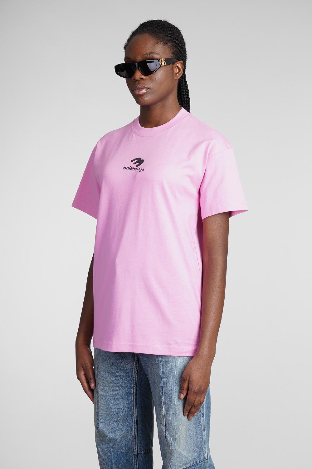 Deliberti Balenciaga T-shirt in cotone rosa cod. 362935 - Deliberti The Luxury Shopping Moda