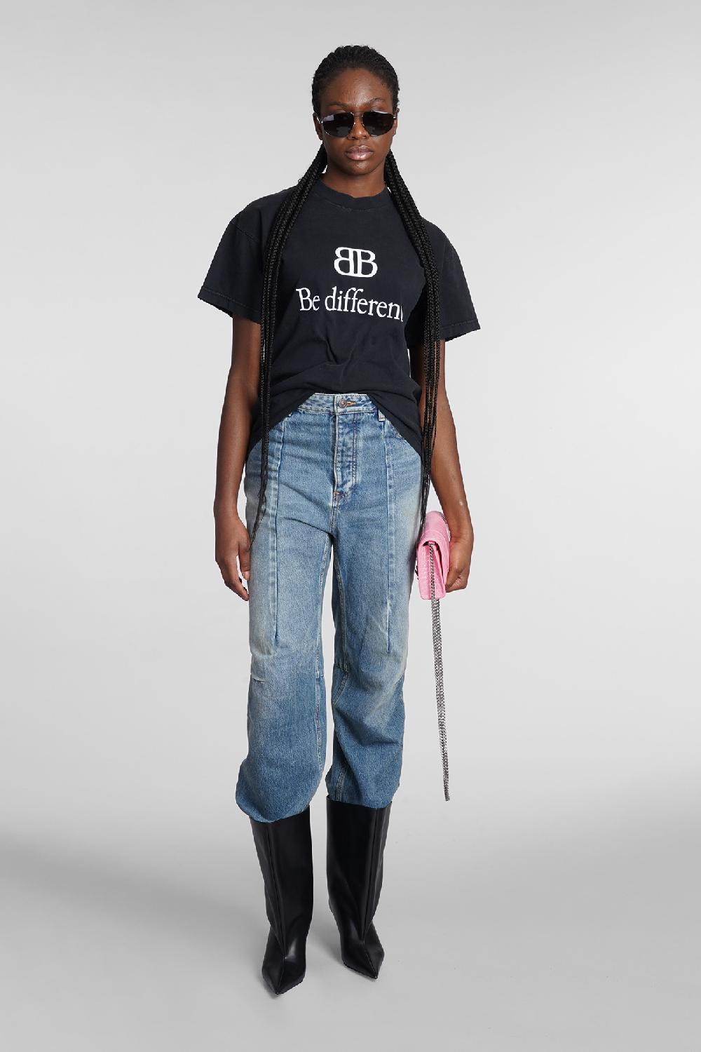 Deliberti Balenciaga T-shirt in cotone nero cod. 362937 - Deliberti The Luxury Shopping Spedizione gratuita