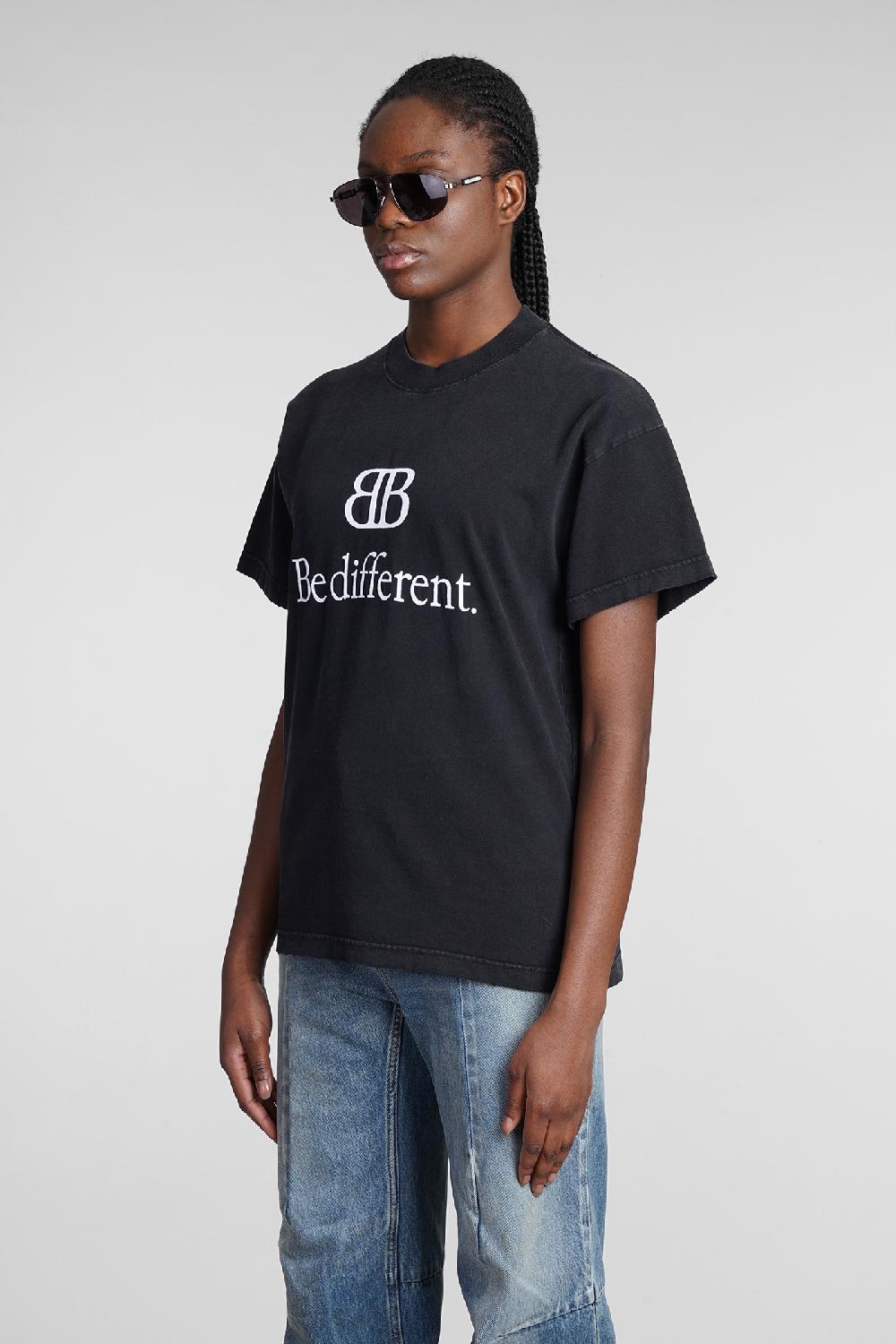 Deliberti Balenciaga T-shirt in cotone nero cod. 362937 - Deliberti The Luxury Shopping Spedizione gratuita