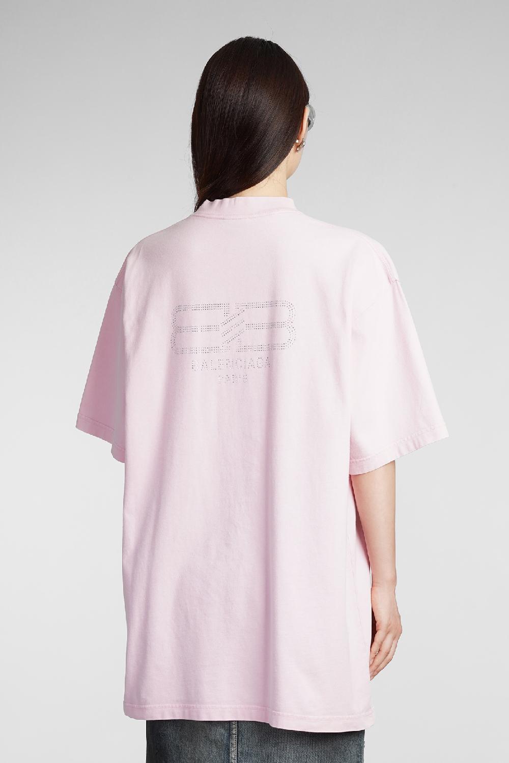 Deliberti Balenciaga T-shirt in cotone rosa cod. 383710 - Deliberti The Luxury Shopping Sconto di tempo limitato