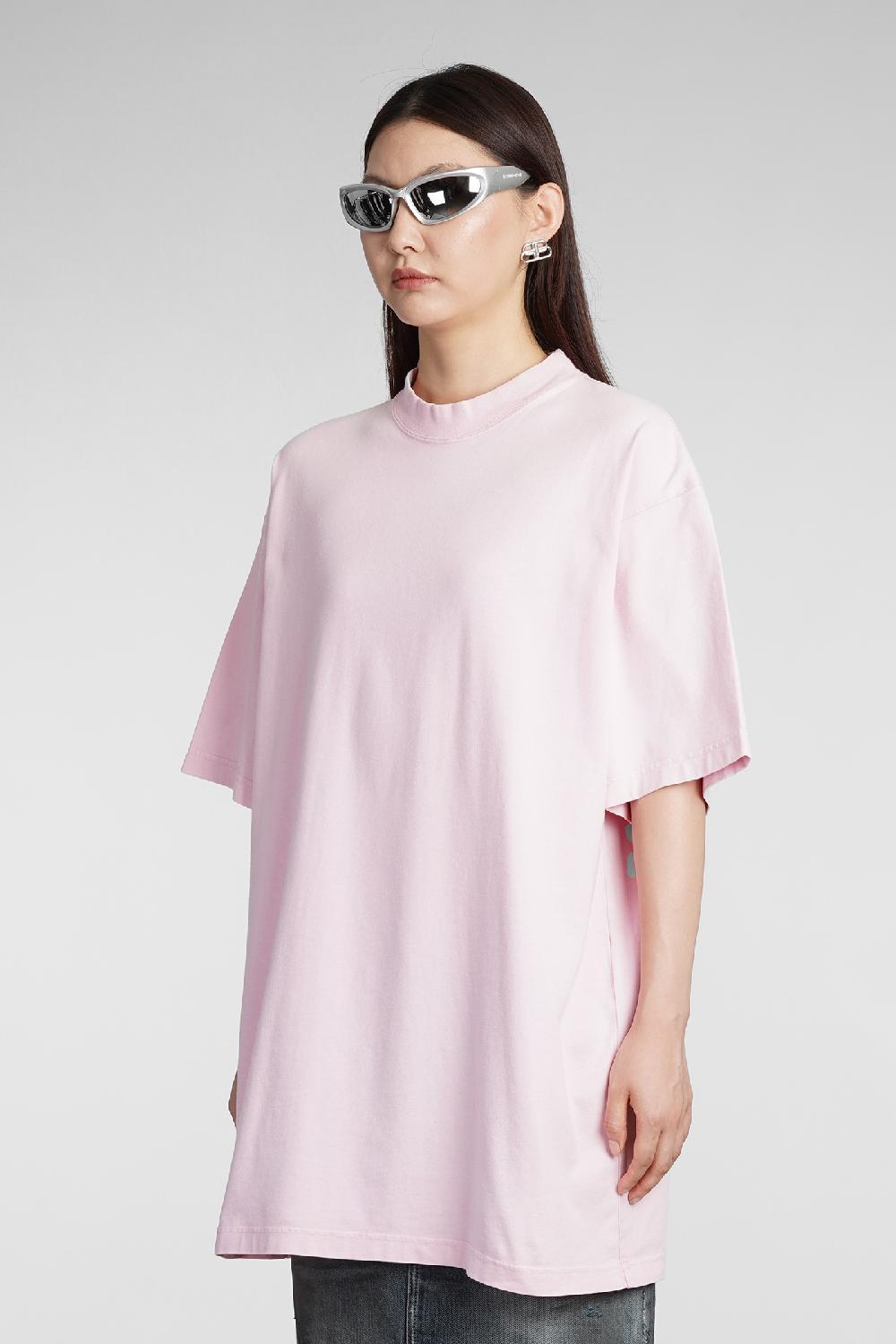 Deliberti Balenciaga T-shirt in cotone rosa cod. 383710 - Deliberti The Luxury Shopping Sconto di tempo limitato
