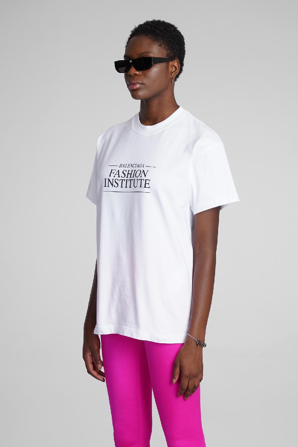 Deliberti Balenciaga T-shirt in cotone bianco cod. 354290 - Deliberti The Luxury Shopping Comprare a buon mercato