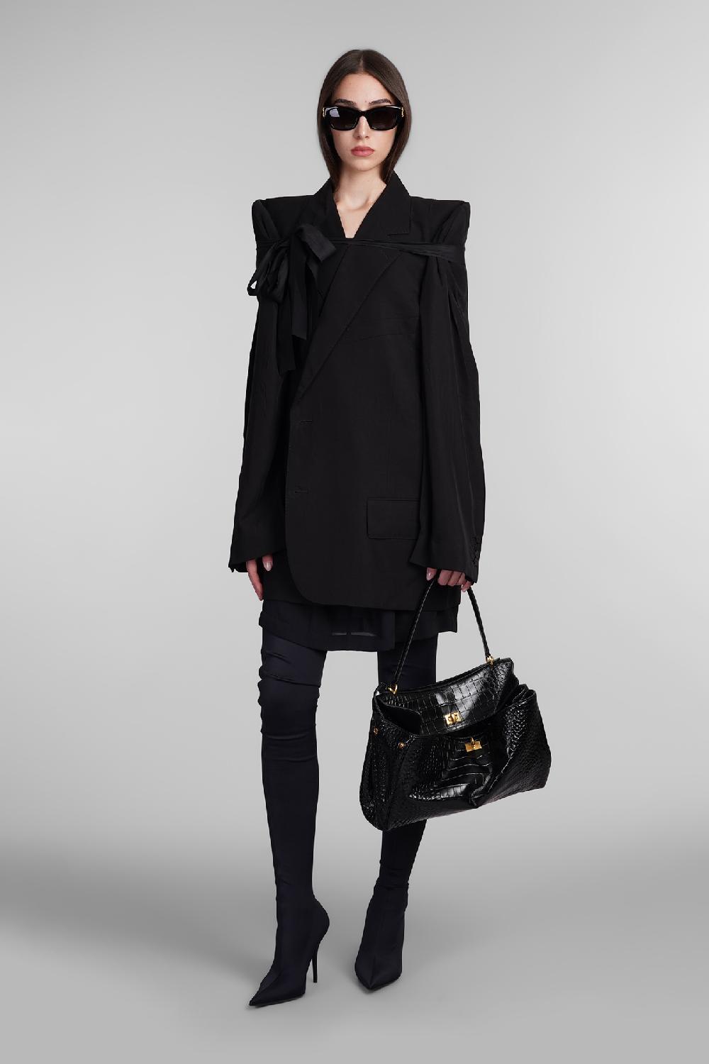 Deliberti Balenciaga Blazer in lyocell nero cod. 406058 - Deliberti The Luxury Shopping Fornitura limitata