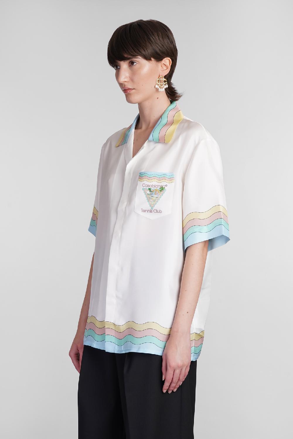 Deliberti Casablanca Camicia in seta bianca cod. 402435 - Deliberti The Luxury Shopping Black Friday