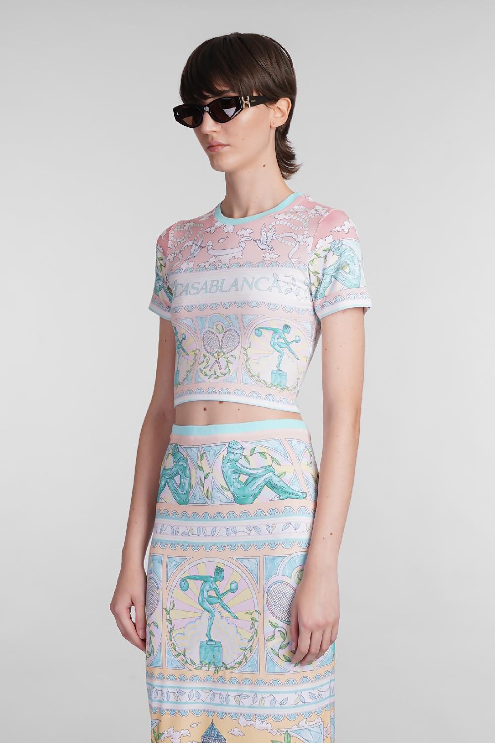 Deliberti Casablanca T-shirt in viscosa multicolor cod. 402440 - Deliberti The Luxury Shopping Offerta Giorno del Papà