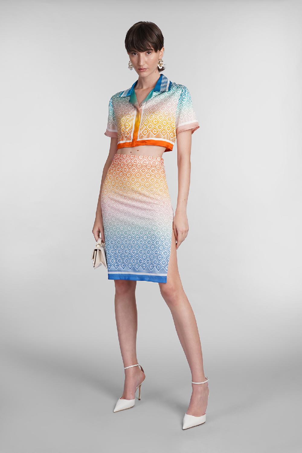 Deliberti Casablanca Gonna in poliestere multicolor cod. 402445 - Deliberti The Luxury Shopping Offerta migliore
