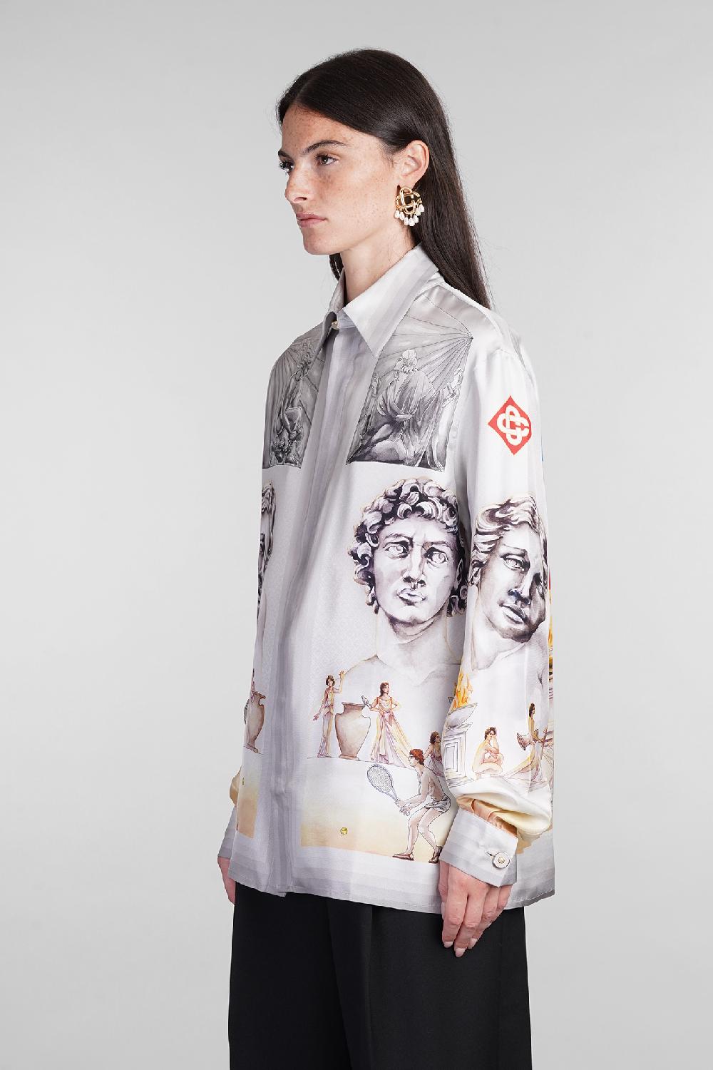 Deliberti Casablanca Camicia in seta grigia cod. 404996 - Deliberti The Luxury Shopping Offerte esclusive