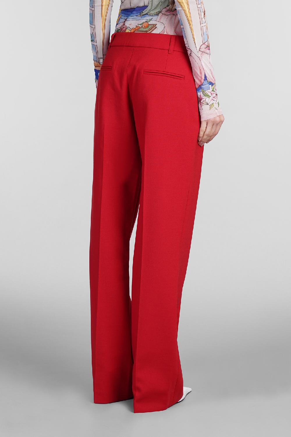 Deliberti Casablanca Pantalone in lana rossa cod. 409066 - Deliberti The Luxury Shopping Enormi risparmi