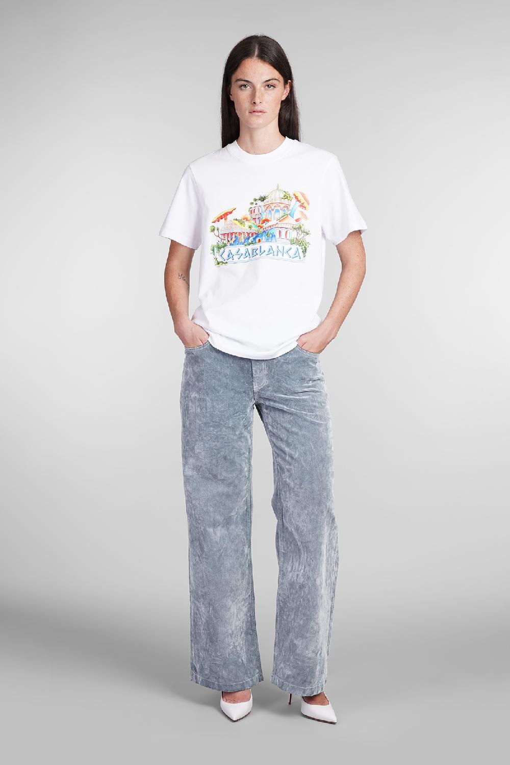 Deliberti Casablanca T-shirt in cotone bianco cod. 403114 - Deliberti The Luxury Shopping Sconti VIP
