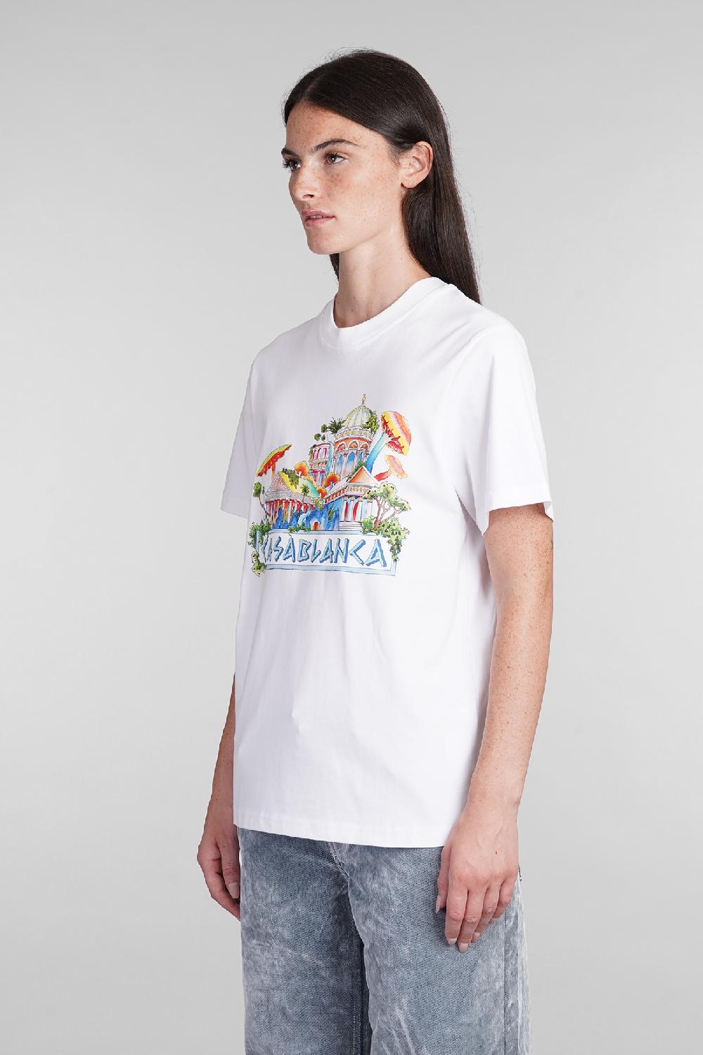 Deliberti Casablanca T-shirt in cotone bianco cod. 403114 - Deliberti The Luxury Shopping Sconti VIP
