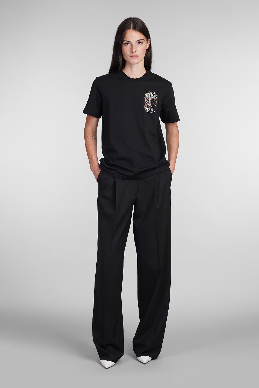 Deliberti Casablanca T-shirt in cotone nero cod. 403115 - Deliberti The Luxury Shopping Prezzo basso