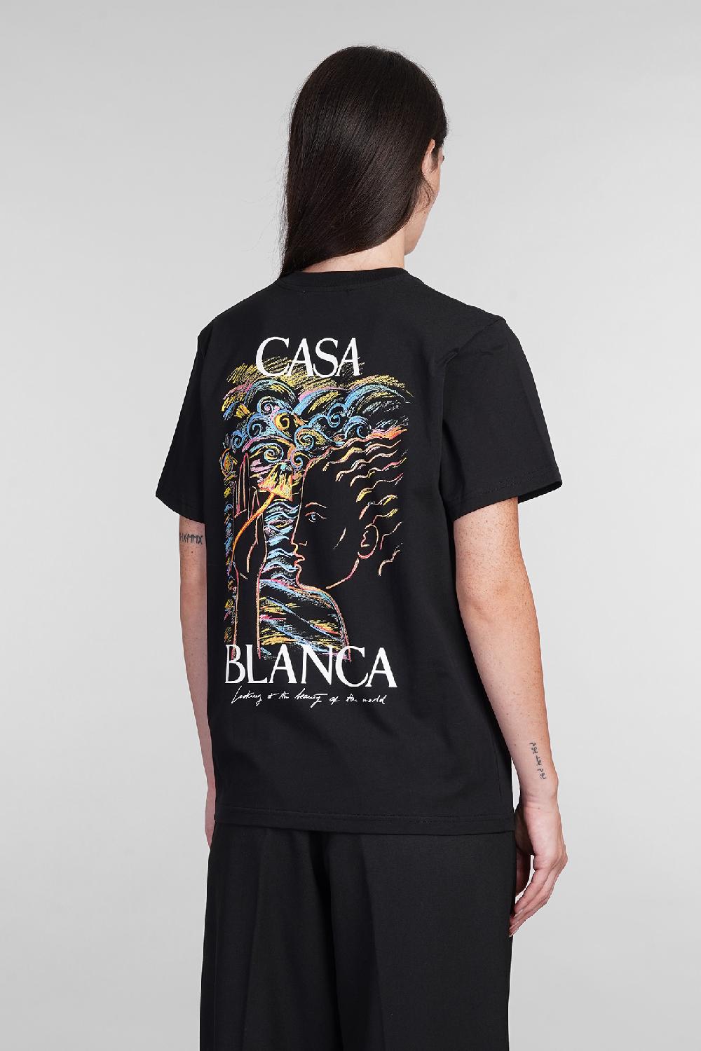 Deliberti Casablanca T-shirt in cotone nero cod. 403115 - Deliberti The Luxury Shopping Prezzo basso