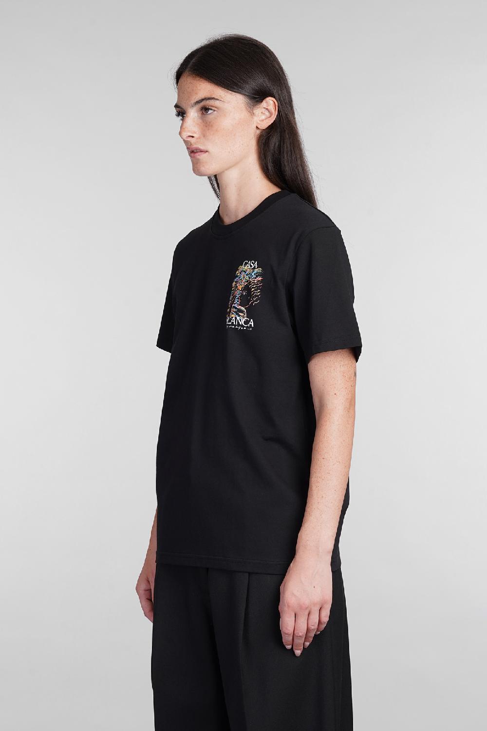 Deliberti Casablanca T-shirt in cotone nero cod. 403115 - Deliberti The Luxury Shopping Prezzo basso