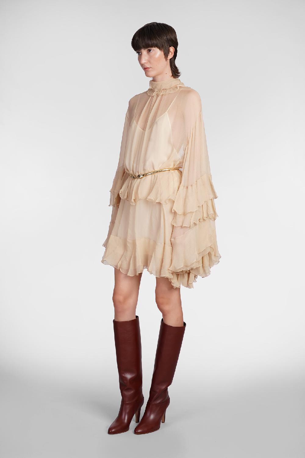 Deliberti Chloé Abito in seta beige cod. 404202 - Deliberti The Luxury Shopping Ultimi due giorni