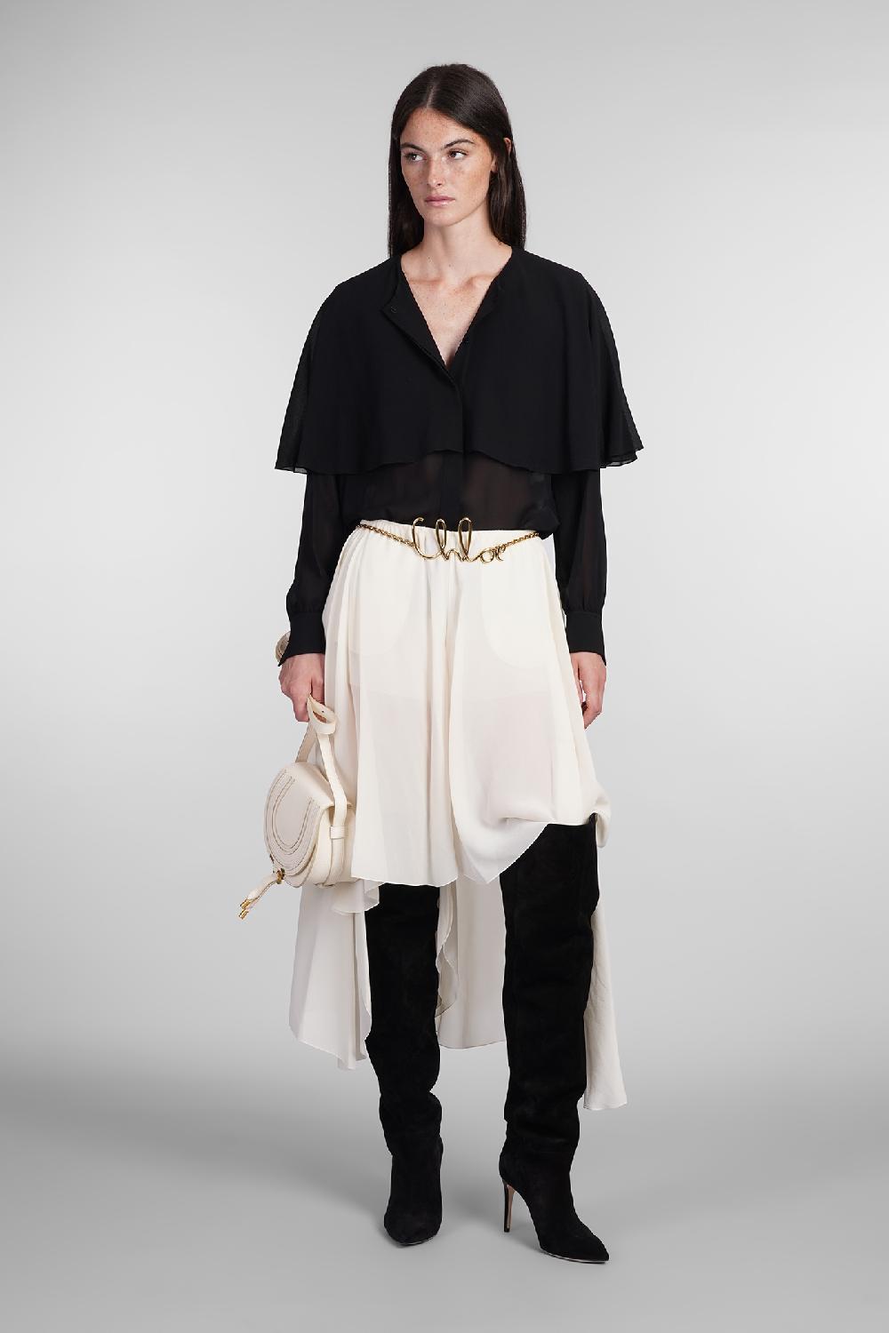 Deliberti Chloé Blusa in seta nera cod. 404203 - Deliberti The Luxury Shopping Ultimo giorno