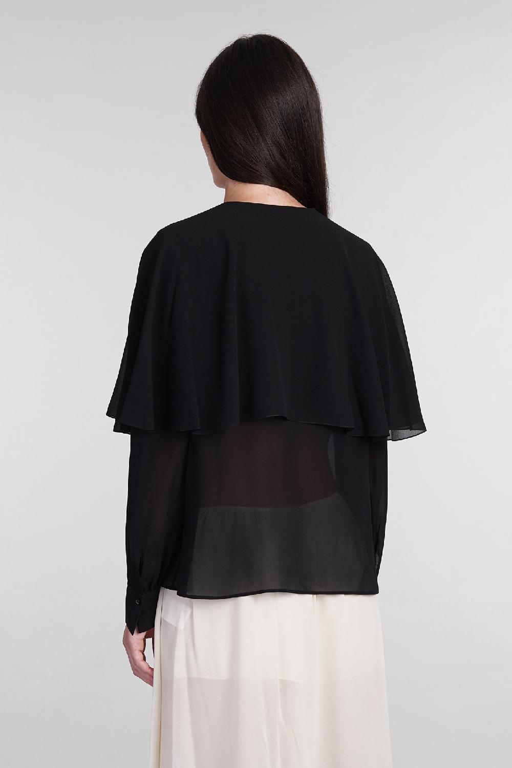 Deliberti Chloé Blusa in seta nera cod. 404203 - Deliberti The Luxury Shopping Ultimo giorno