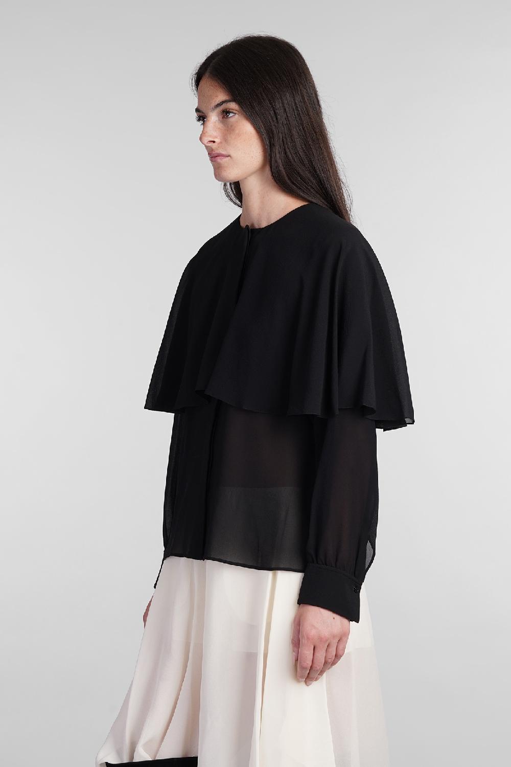Deliberti Chloé Blusa in seta nera cod. 404203 - Deliberti The Luxury Shopping Ultimo giorno