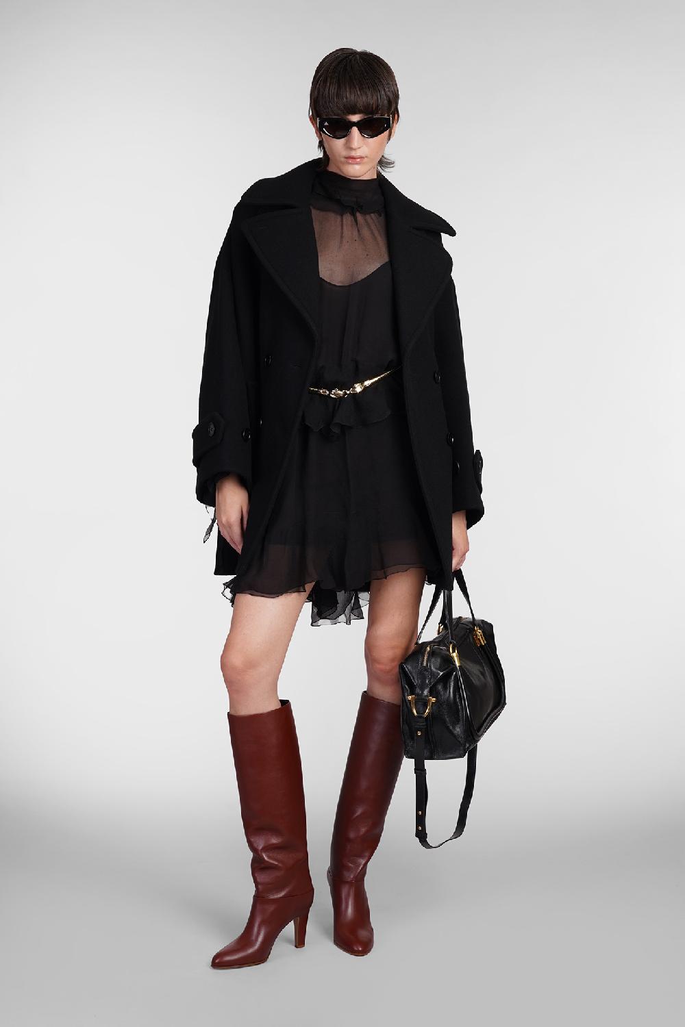 Deliberti Chloé Cappotto in lana nera cod. 406242 - Deliberti The Luxury Shopping Sostegno trimestrale