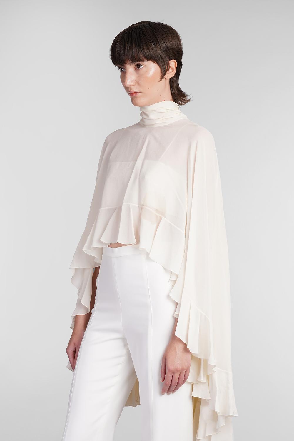 Deliberti Chloé Blusa in seta beige cod. 406244 - Deliberti The Luxury Shopping Solo un giorno rimasto